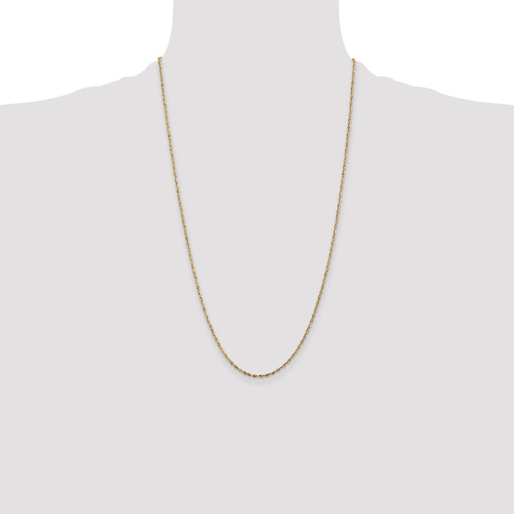 10k 1.8mm Diamond-Cut Lightweight Rope Chain