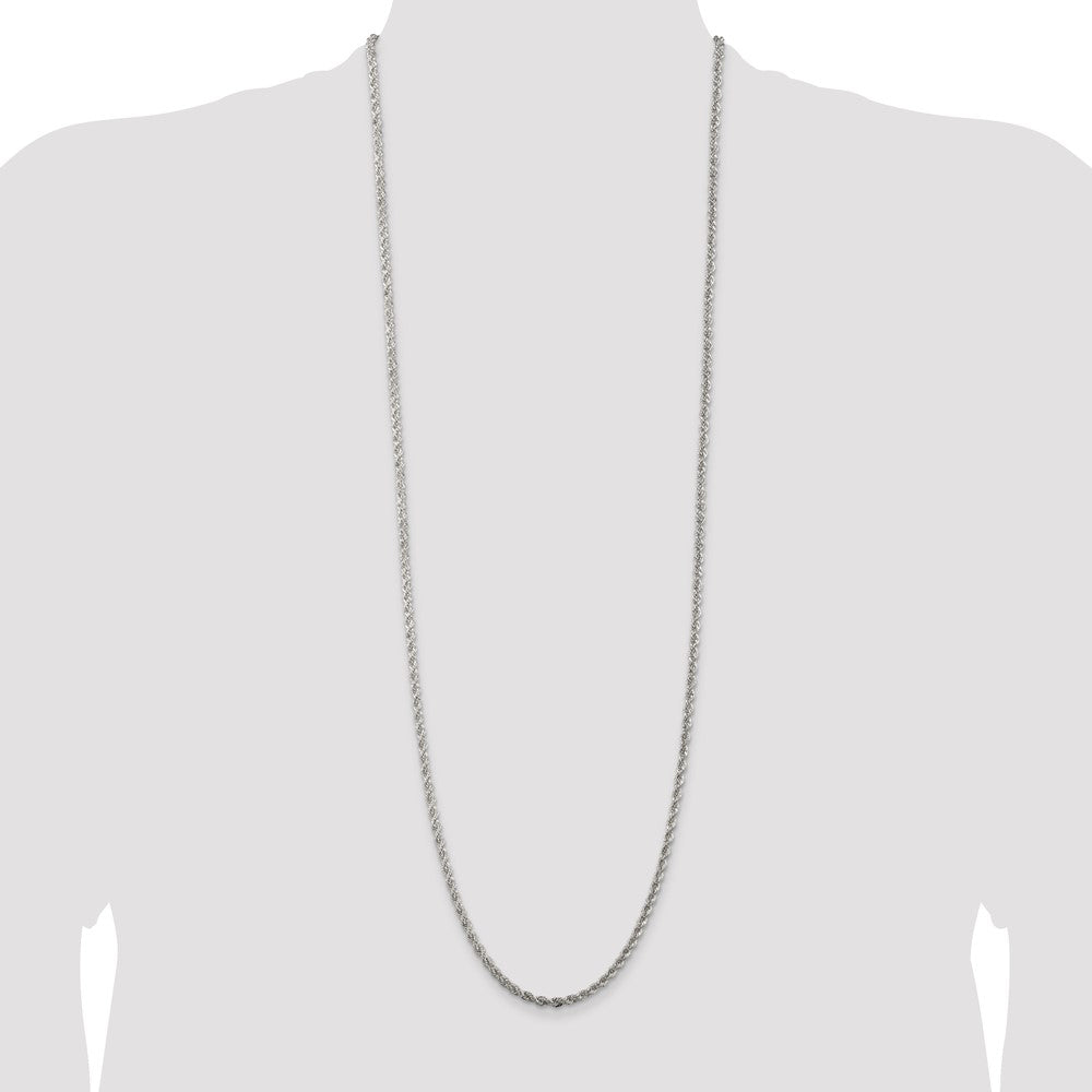 Sterling Silver 3mm Solid Rope Chain