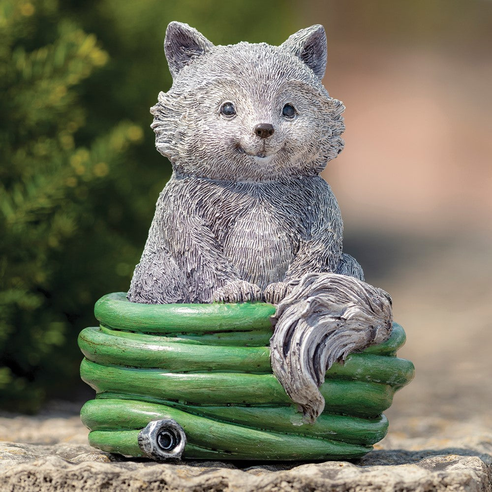 Pudgy Pals Fox Sitting in a Hose Statue