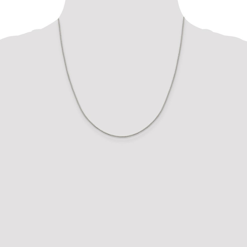 Sterling Silver 1.15mm 8 Sided Diamond-cut Box Chain 20 Inches