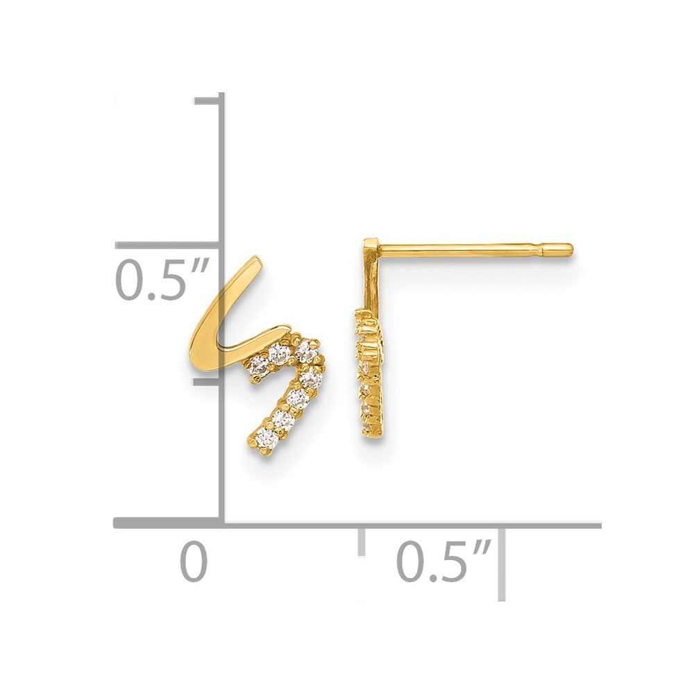 14k Madi K CZ Children's Post Earrings
