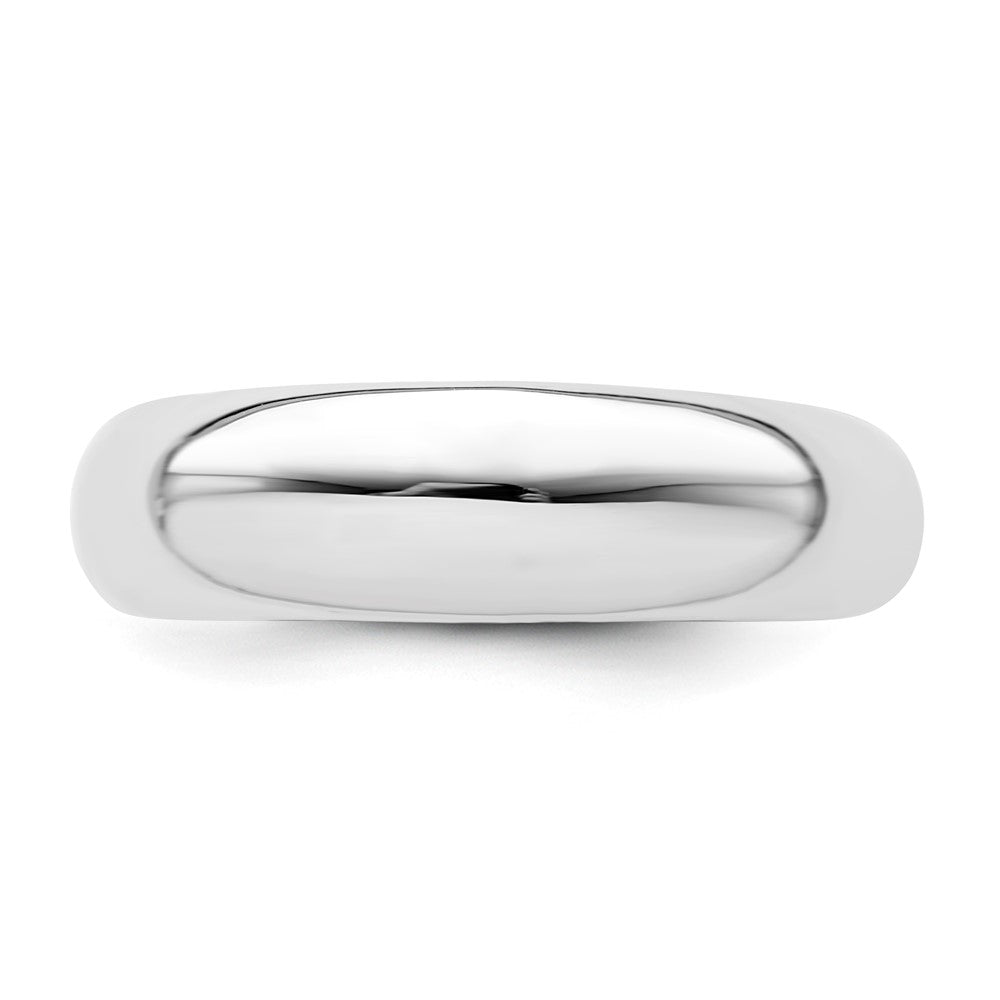 Sterling Silver high polished dome ring-rhodium