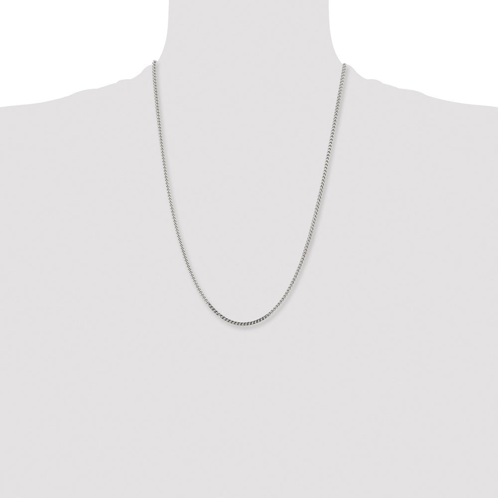 Stainless Steel Polished 2.5mm 24in Franco Chain