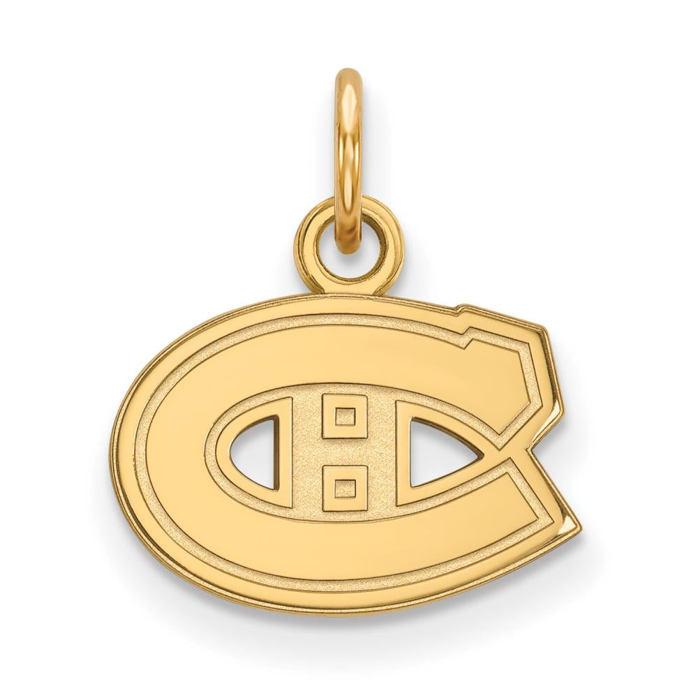 LogoArt 10K Yellow Gold NHL LogoArt Montreal Canadiens Extra Small Pendant