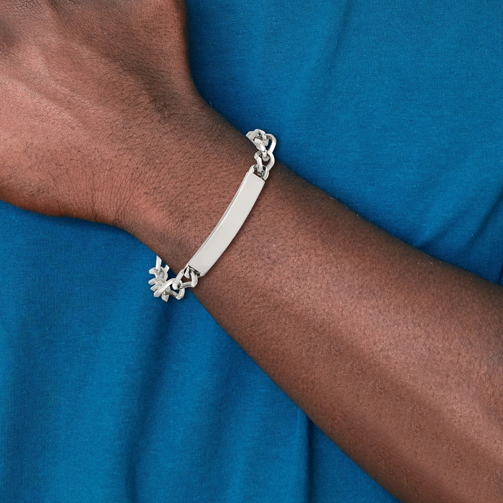 Stainless Steel Polished 9.25in ID Bracelet 9.25 inches