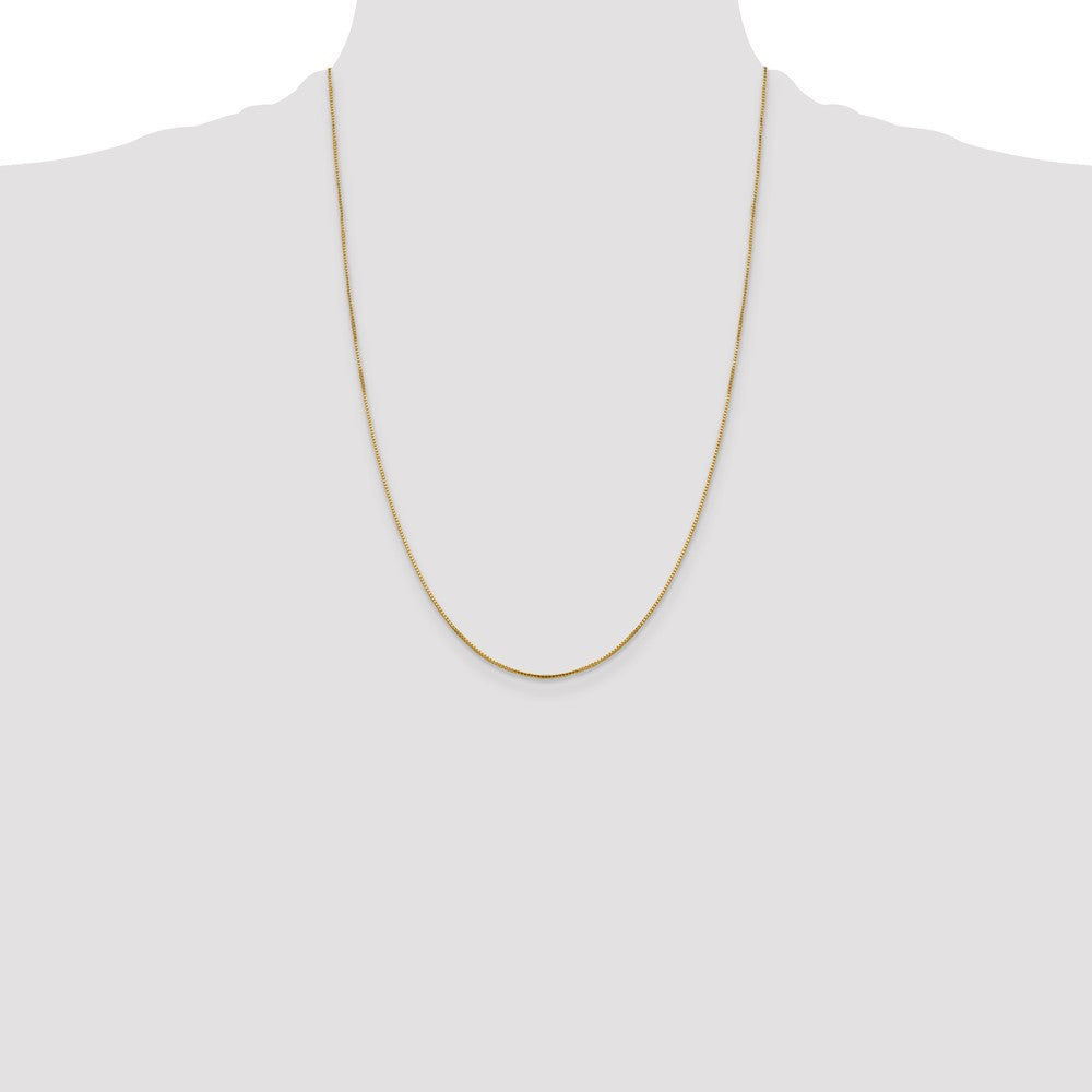 14K 1mm Sparkle Octagonal Box Chain
