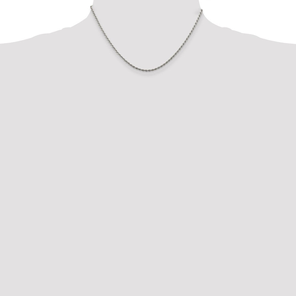 Sterling Silver 1.85mm Diamond-cut Rope Chain 16 Inches