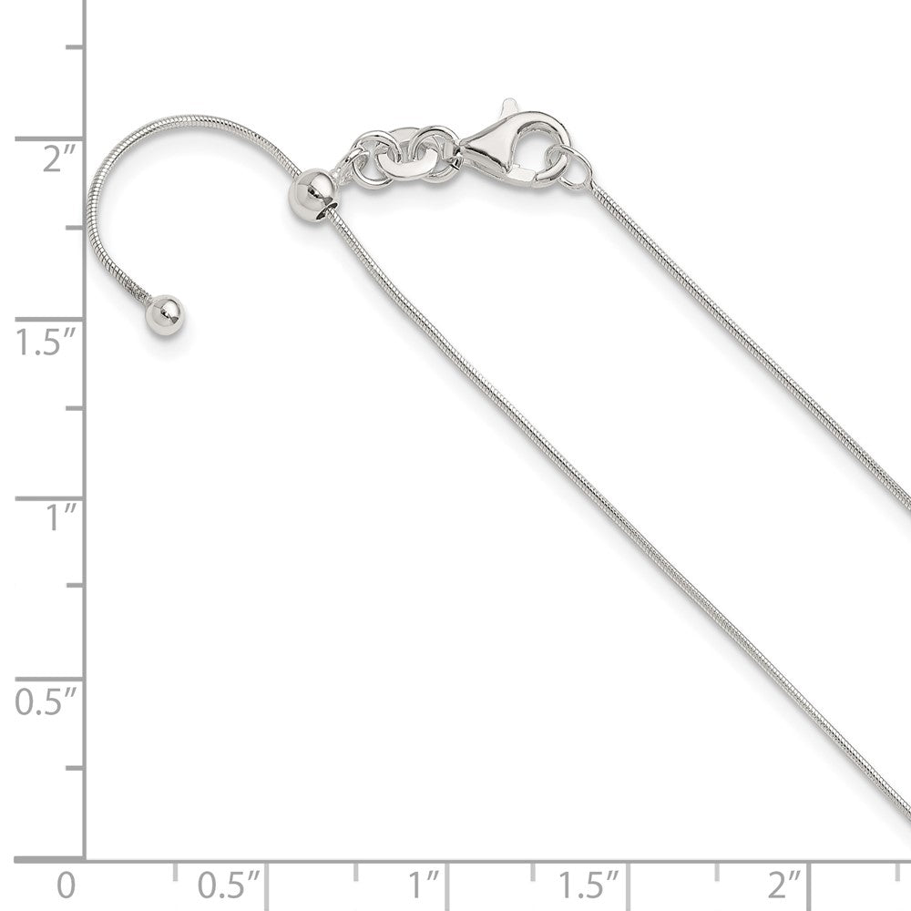 Sterling Silver Polished Adjustable Necklace