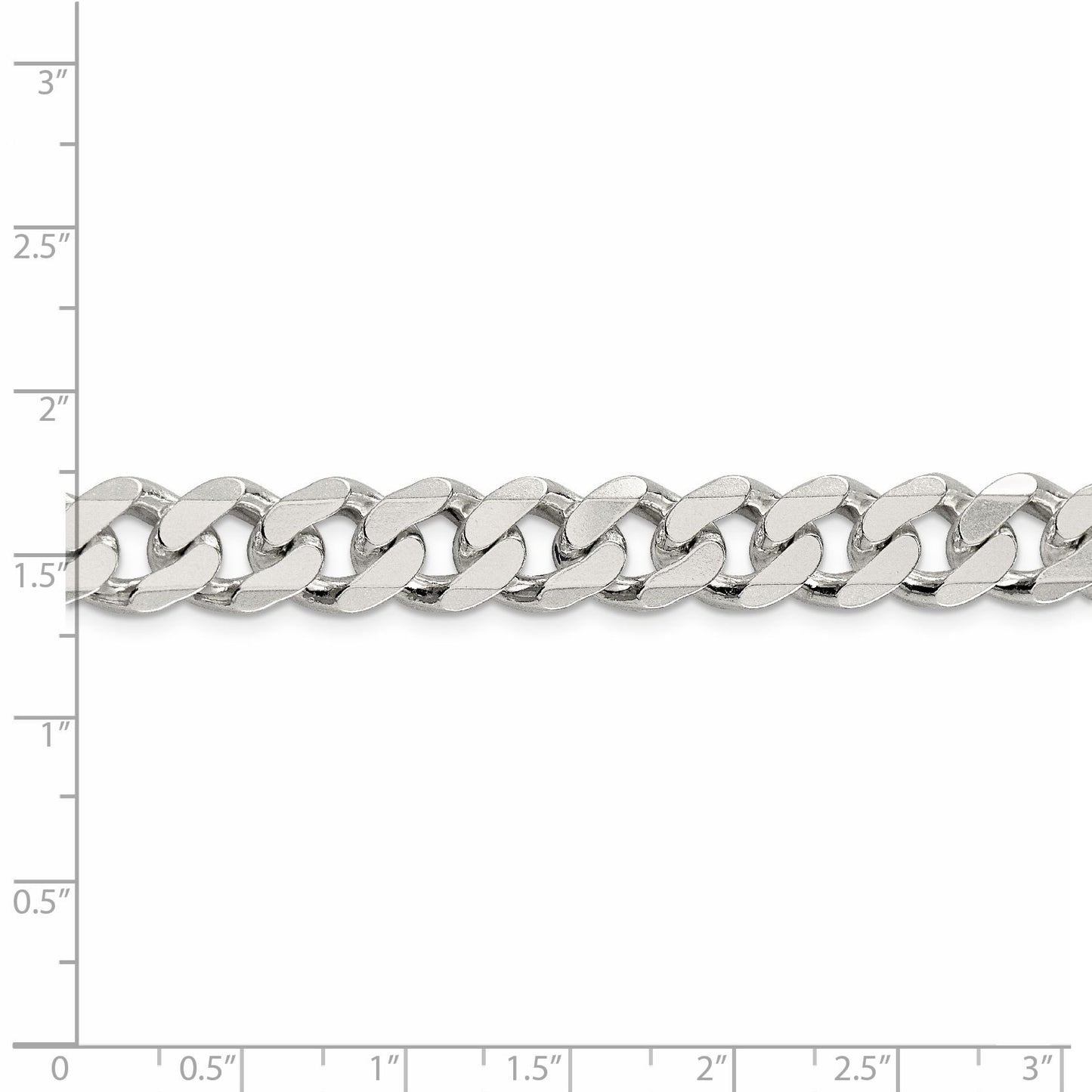 Sterling Silver 11mm Curb Chain
