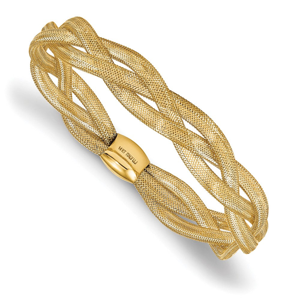 14K Fancy Stretch Bangle Bracelet