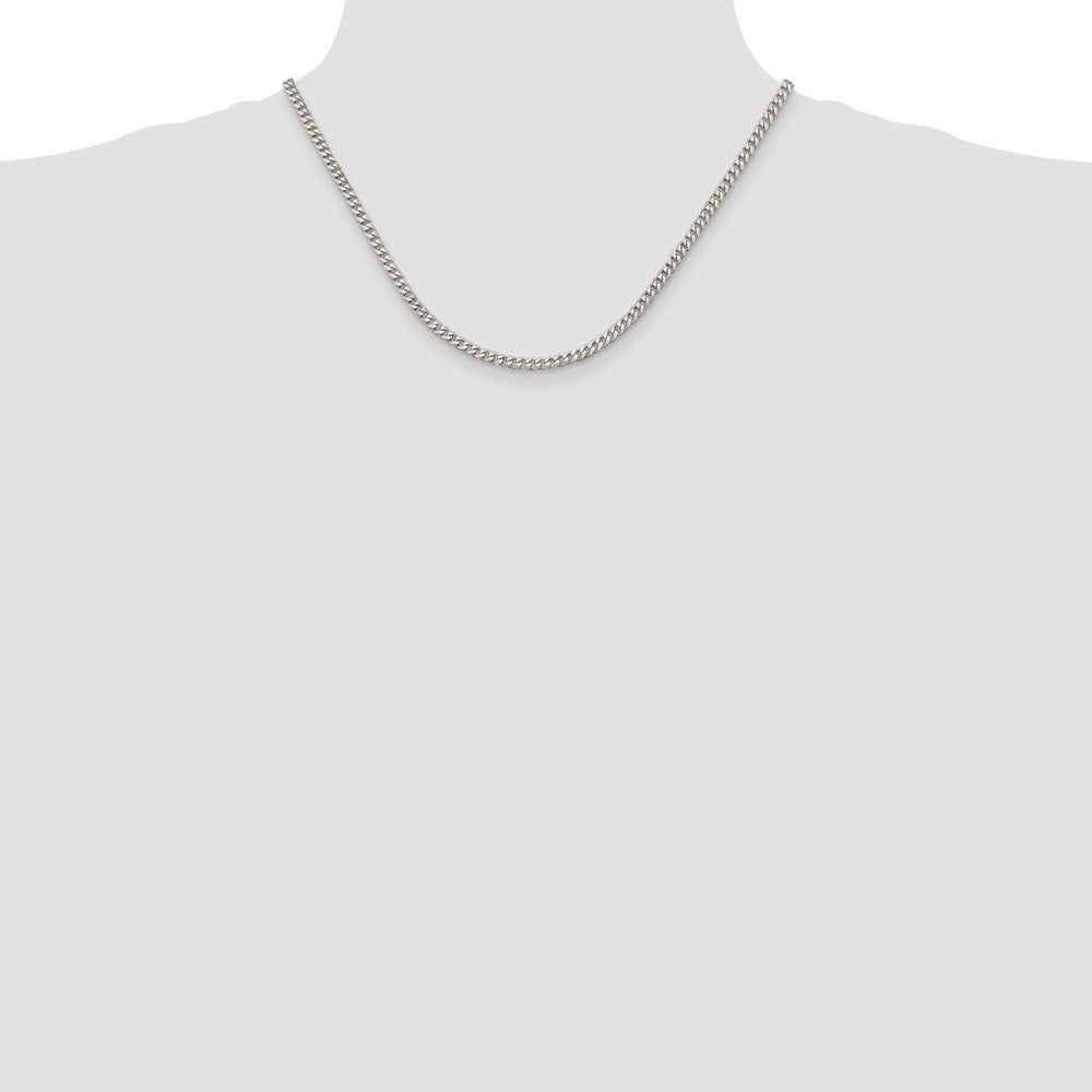 Sterling Silver 3.5mm Curb Chain 18 Inches