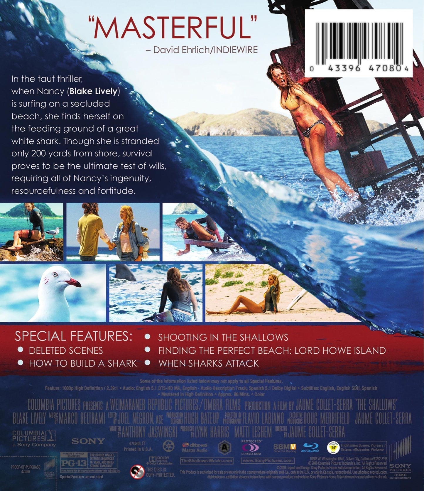 The Shallows (Blu-ray), Sony Pictures, Action & Adventure
