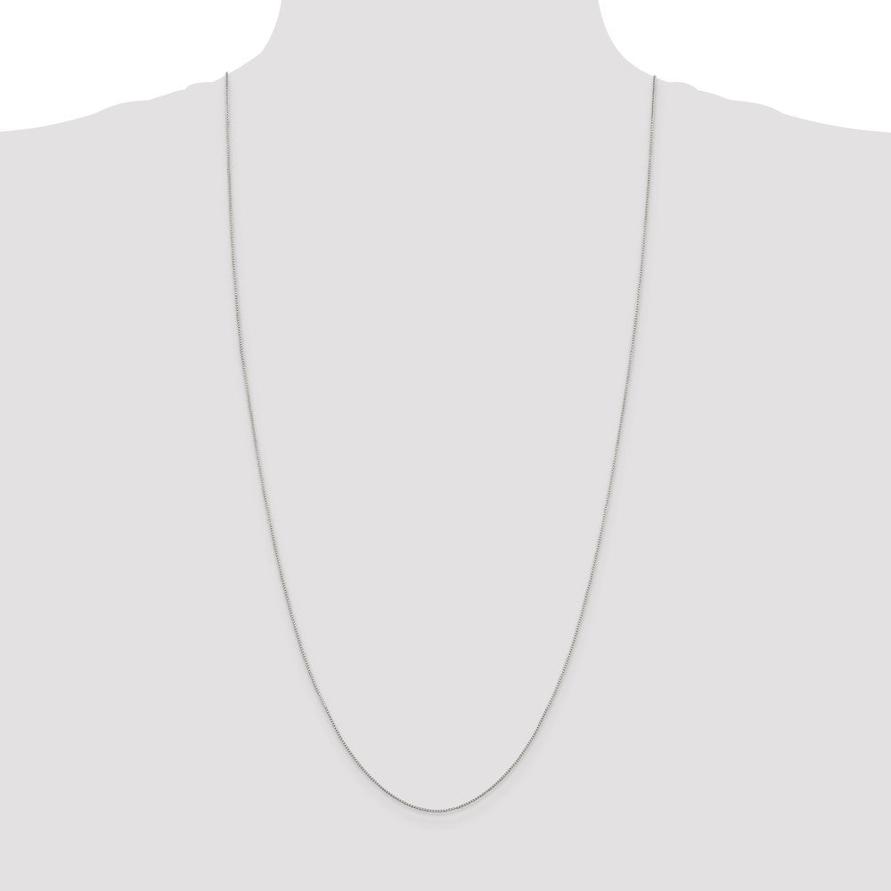 Sterling Silver .8mm 8 Sided Diamond-cut Box Chain 30 Inches