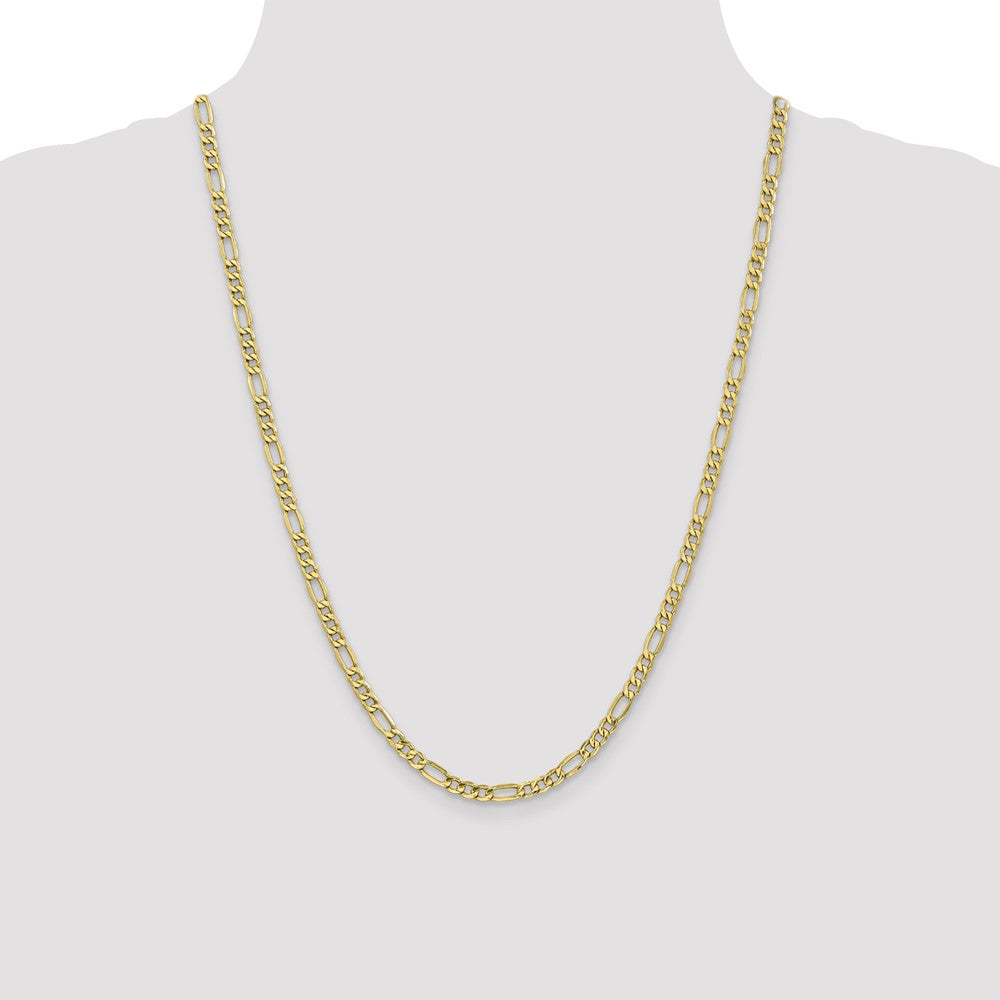 10K 4.75mm Semi-Solid Figaro Chain