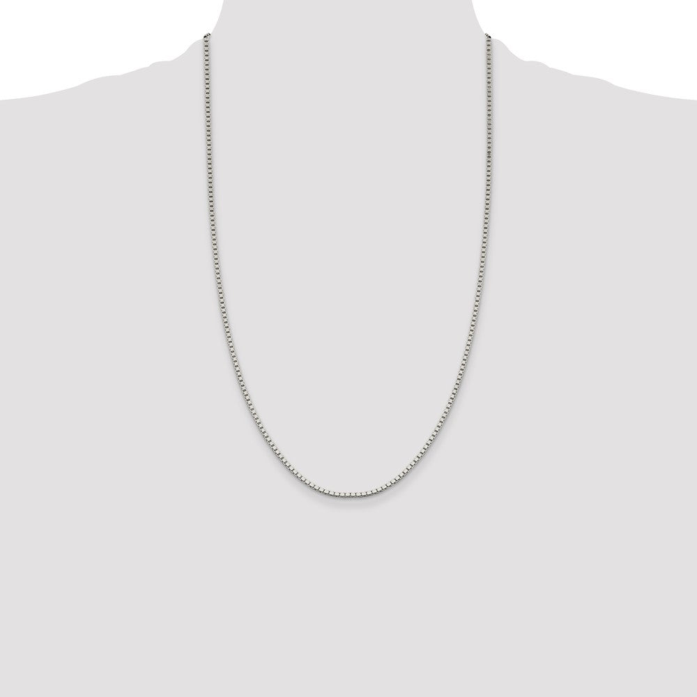 Sterling Silver 1.9mm Box Chain 26 Inches