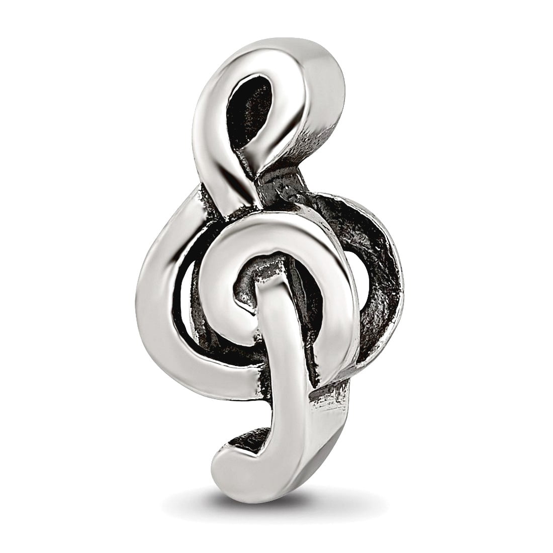 Sterling Silver Reflections Treble Clef Bead