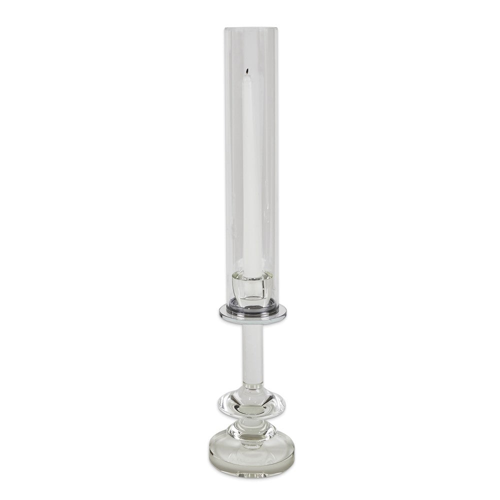 Medium Crystal Bubble Hurricane Candle Holder with Shade