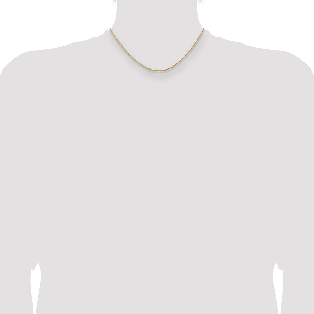 14K 1.6mm Solid Regular Rope Chain