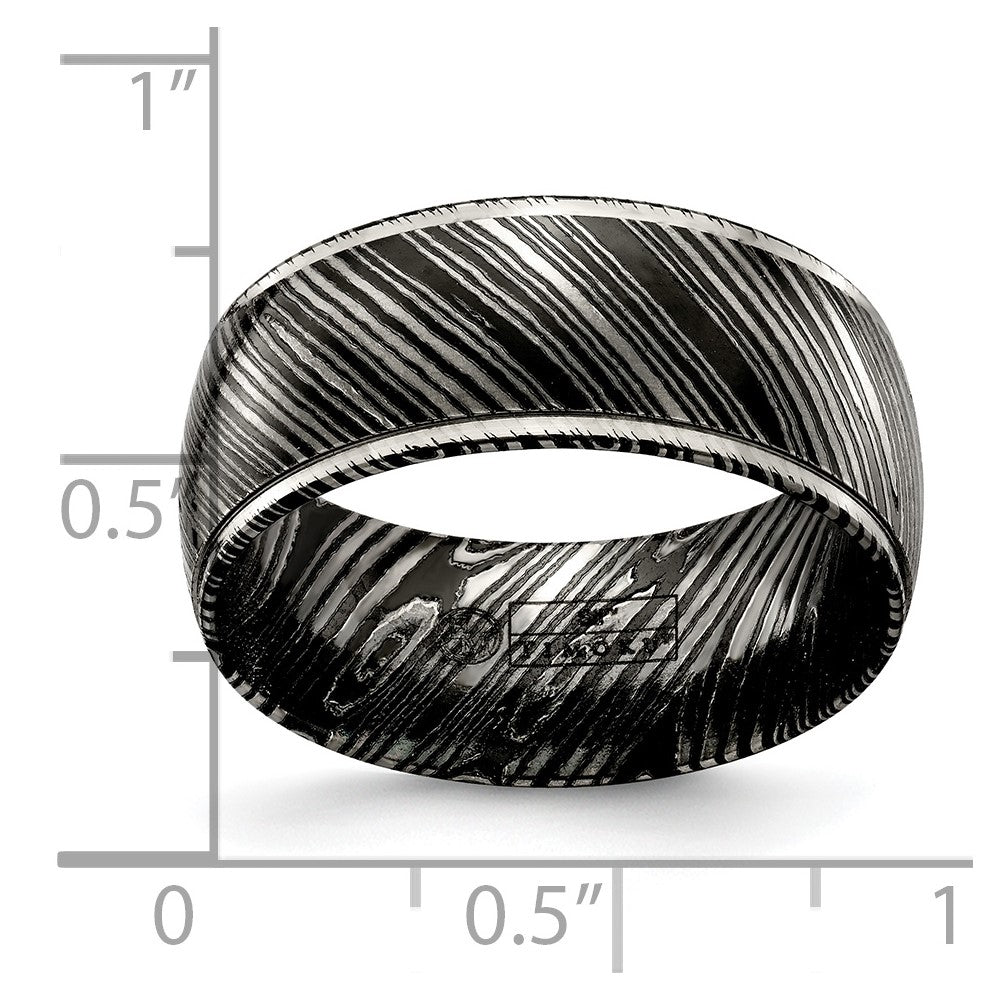 Edward Mirell Timoku Band 10mm Black Ti and Timoku Tri Dome Band