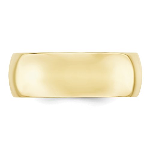 10k Yellow Gold 8mm Standard Weight Comfort Fit Wedding Band Size 10