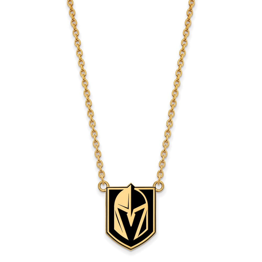 GP Sterling Silver Vegas Golden Knights Large Pendant Necklace w/epoxy