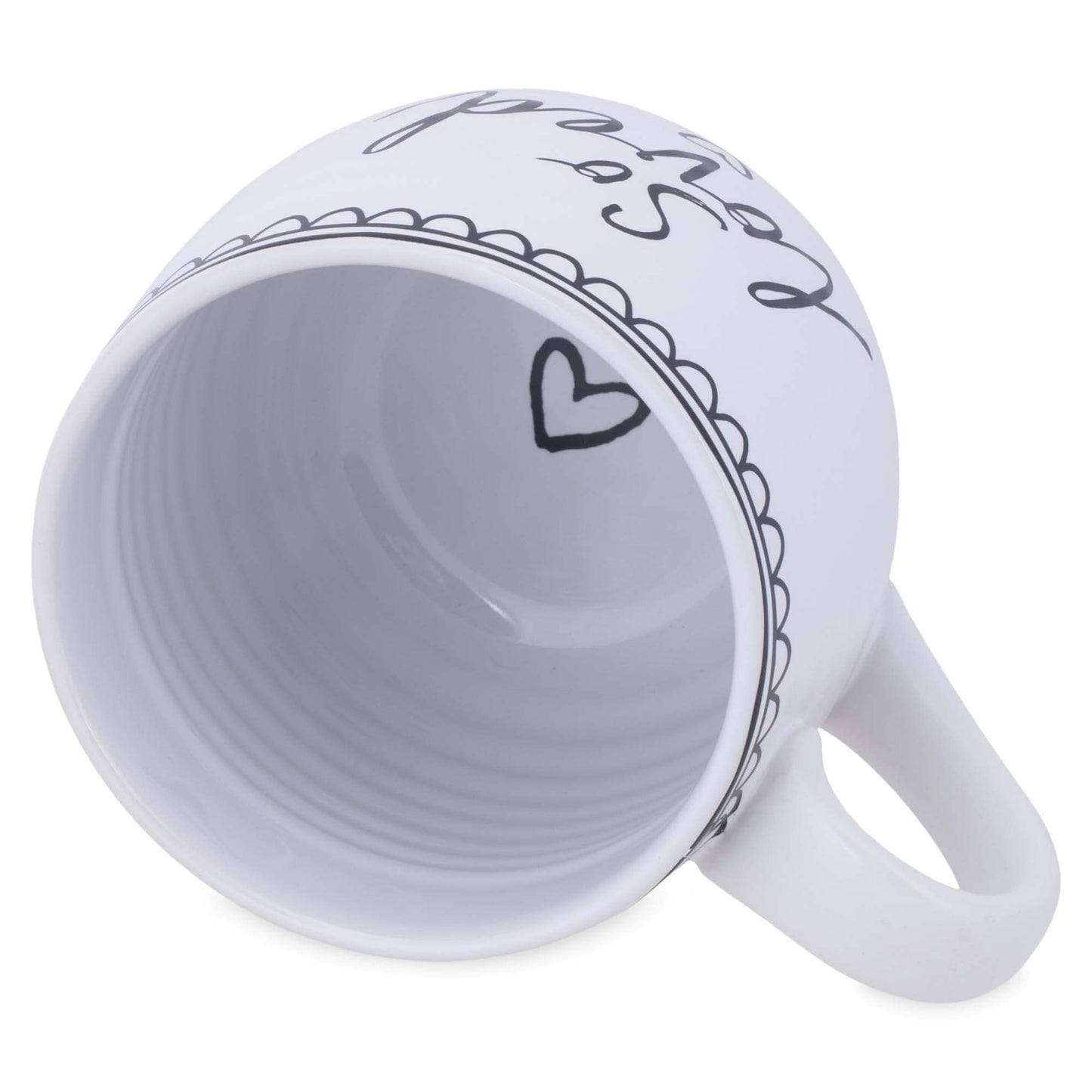 Lighthouse Christian Products So Loved Artisan Doodles White 18 Ounce Ceramic Mug