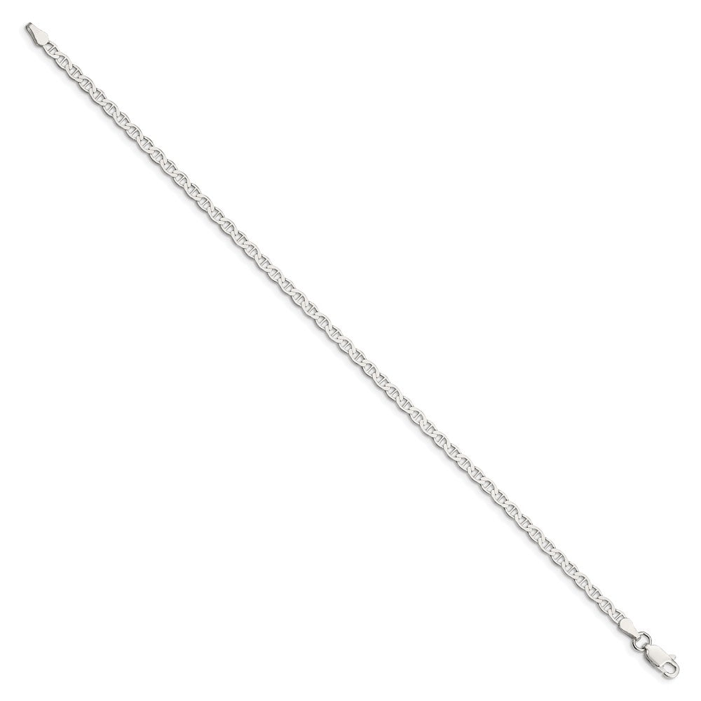 Sterling Silver 3.1mm Flat Anchor Chain 7 inches
