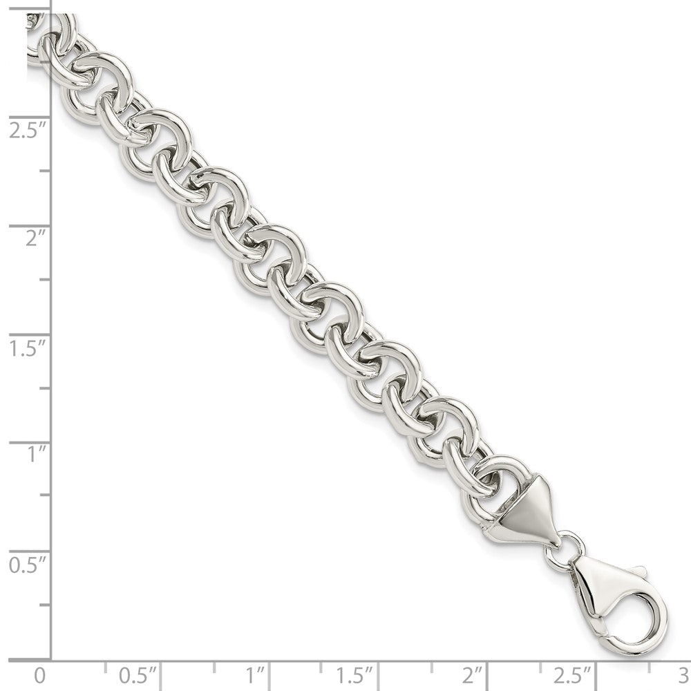 Sterling Silver Polished Fancy Link Bracelet 7.75 inches