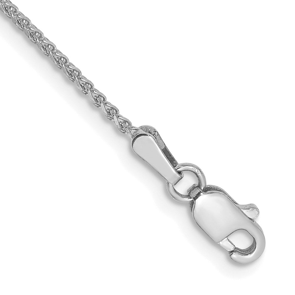 14K White Gold 6 inch 1.25mm Diamond-cut Spiga with Lobster Clasp Bracelet 6 inches