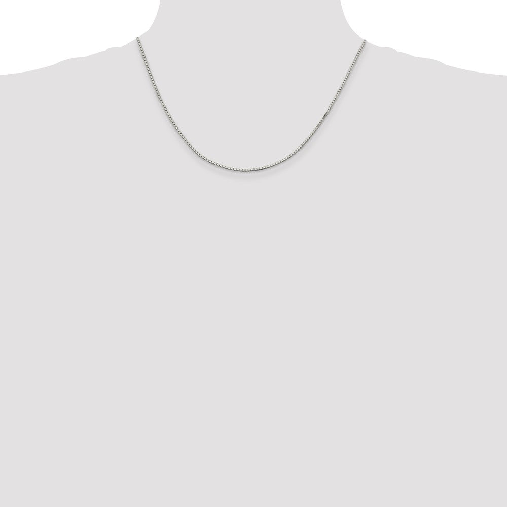 Sterling Silver 1.5mm Box Chain w/2in ext. 18 Inches