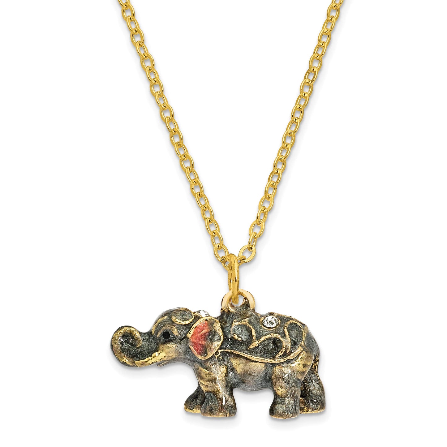Pewter Grey Elephant Trinket Box
