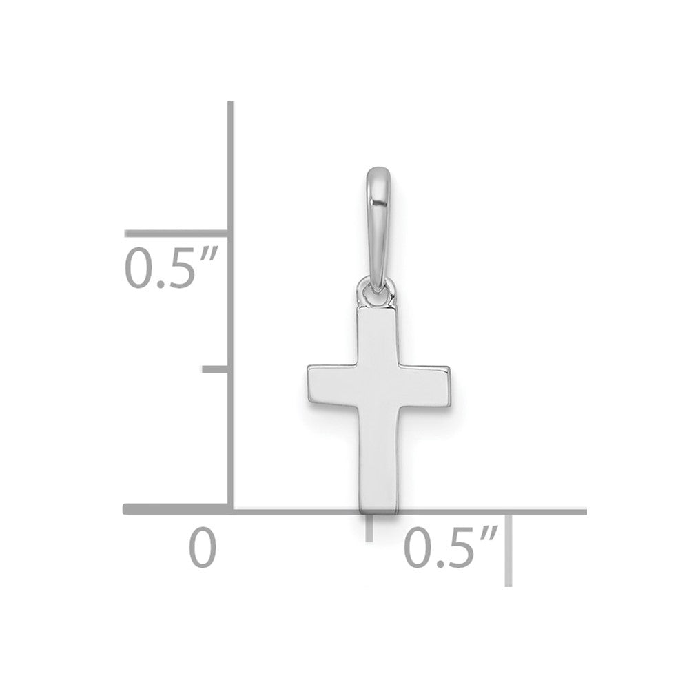 14K White Gold Madi K Polished Cross Childrens Charm / Pendant
