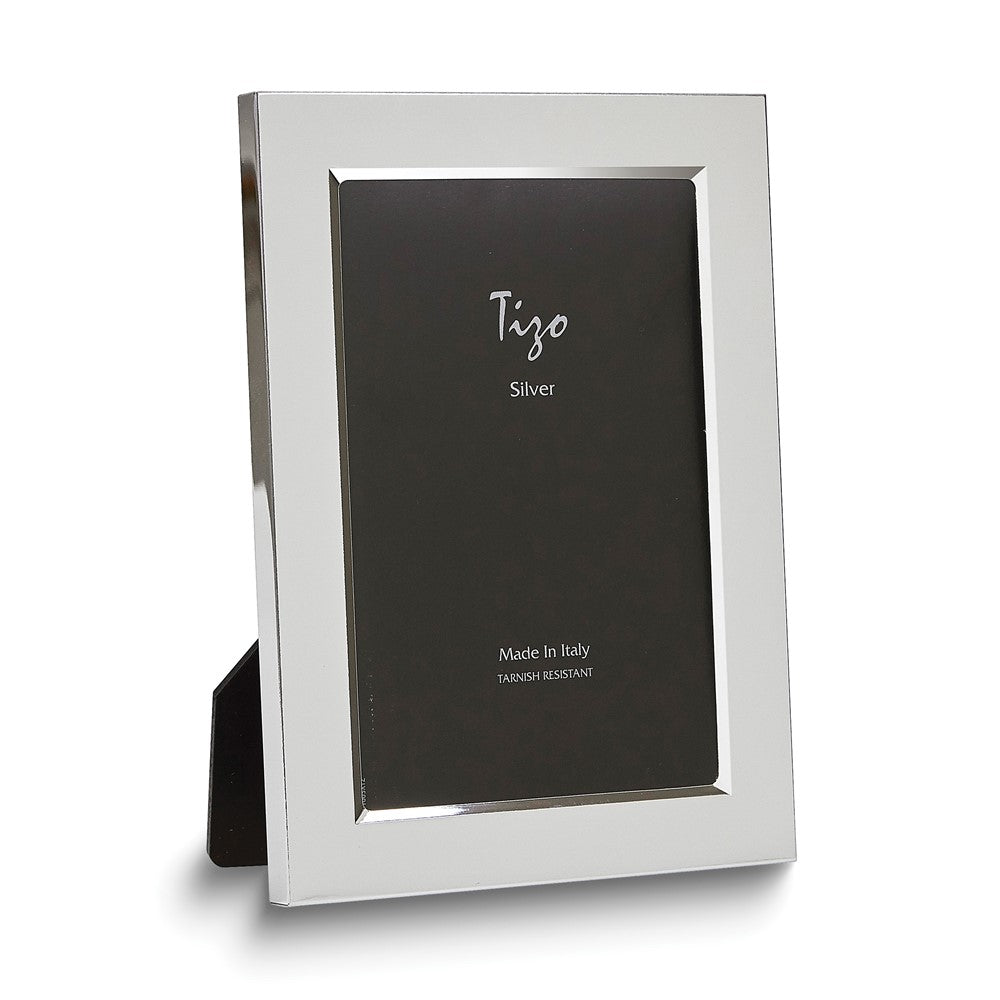 Tizo Italian Silverplate Plain 4x6 Picture Frame
