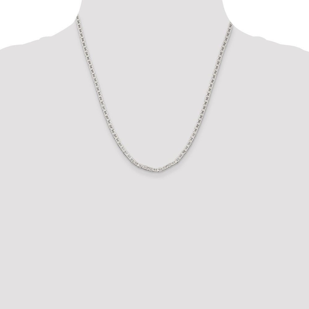 Sterling Silver 3mm Flat Anchor Chain 20 Inches