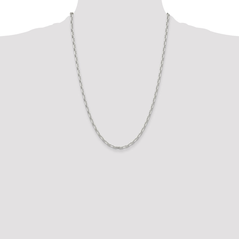 Sterling Silver Polished and D/C 3.75mm Mariner Link Chain