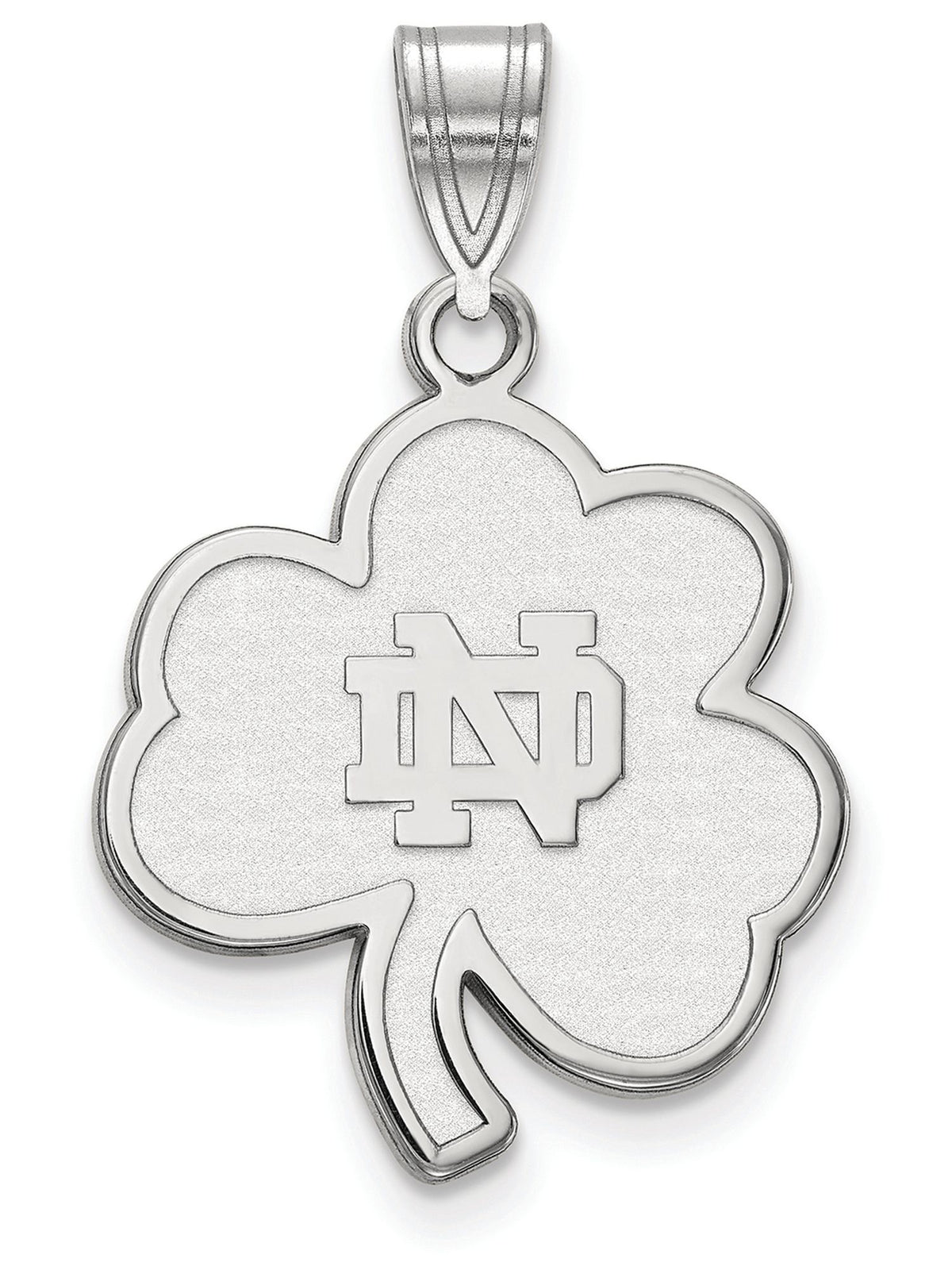Logoart Sterling Silver University Of Notre Dame Large Pendant Female Adult