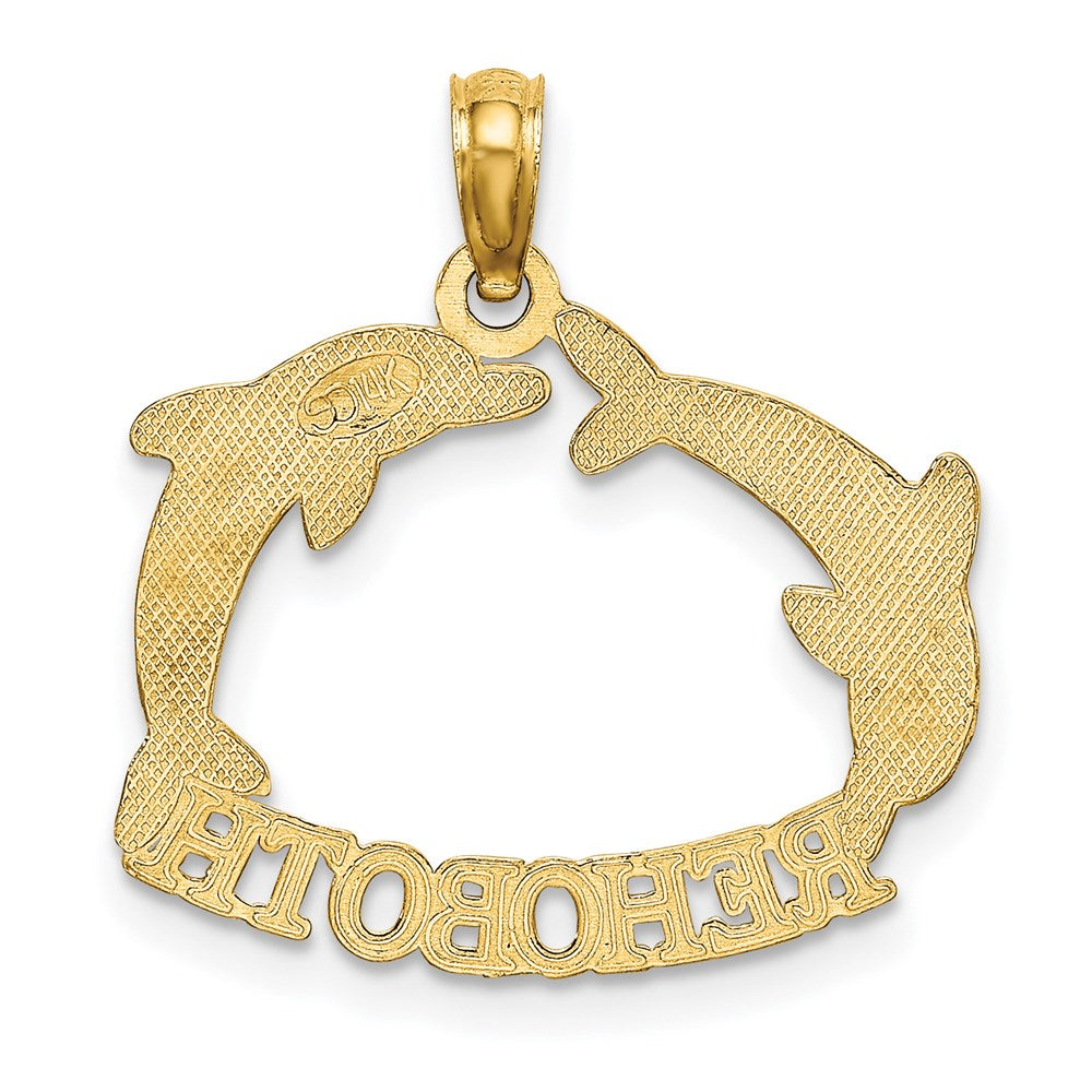 14K Polished REHOBOTH w/ Jumping Dolphins Charm