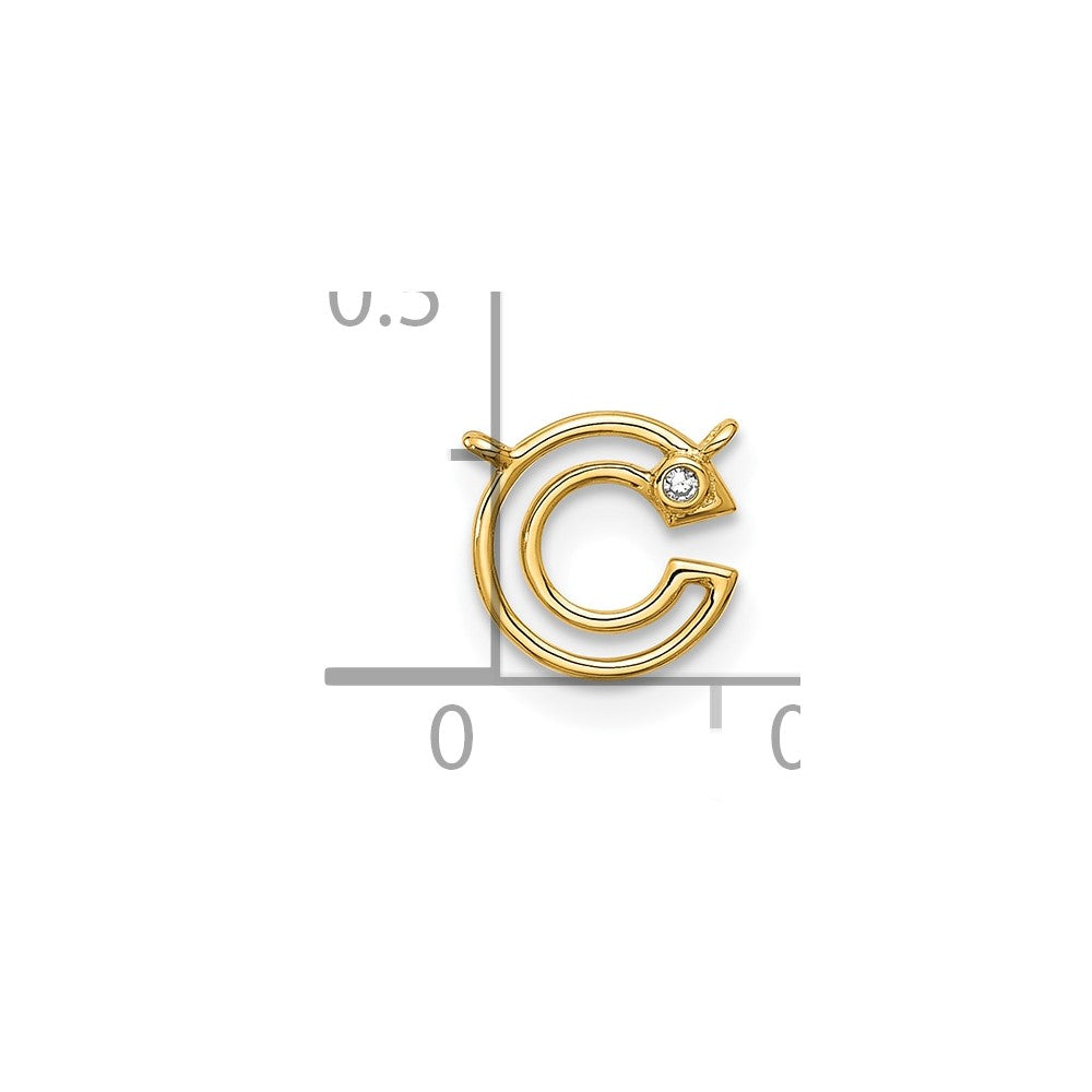Stella & Dot 10ky Diamond Initial C Charm Element