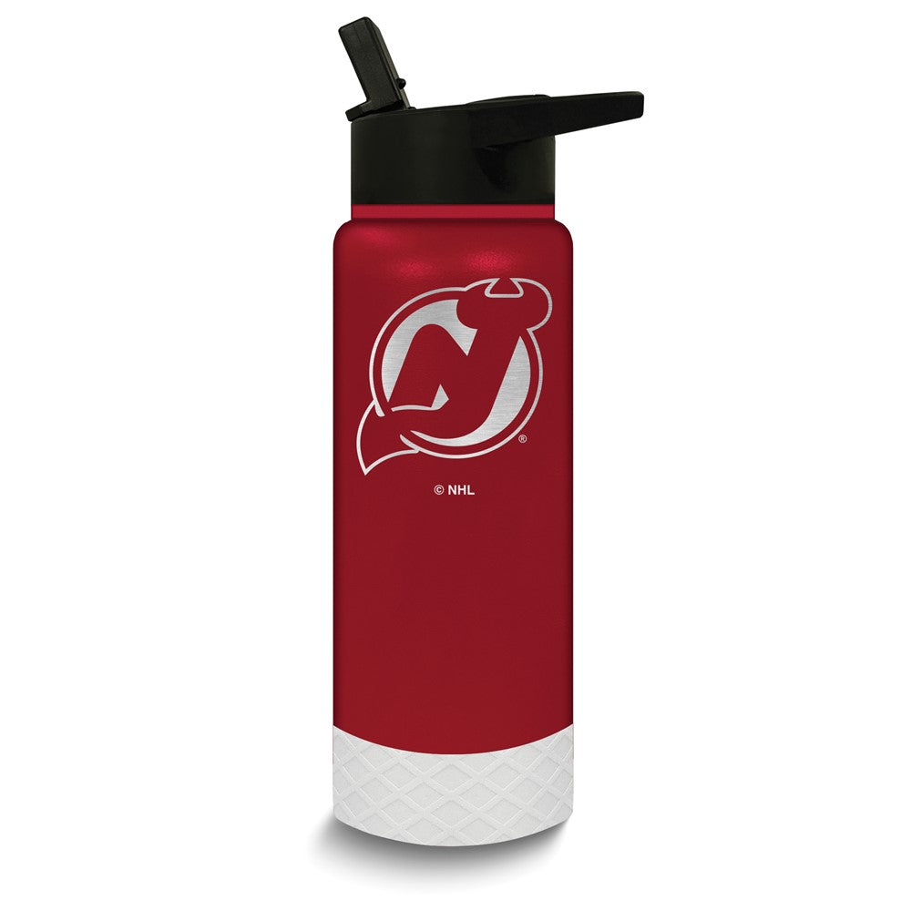 NHL New Jersey Devils Stainless Steel Silicone Grip 24 oz. Water Bottle