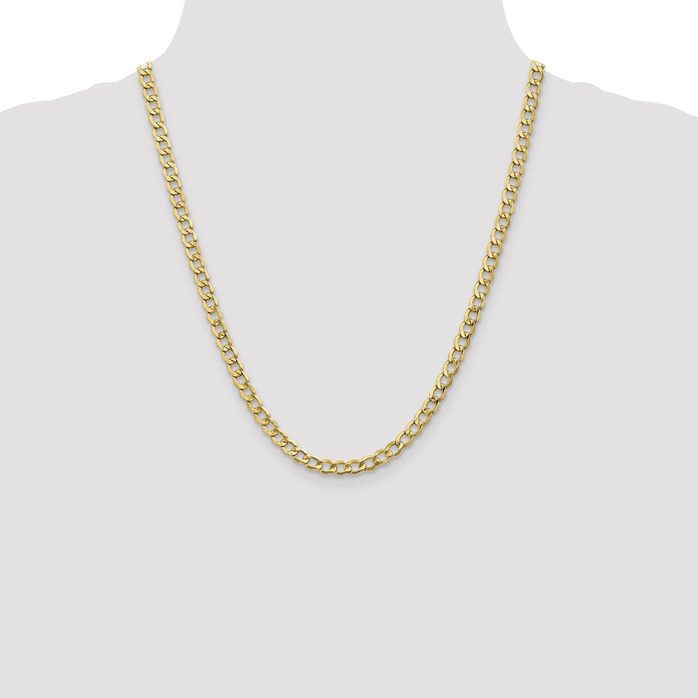 10k 5.25mm Semi-Solid Curb Link Chain