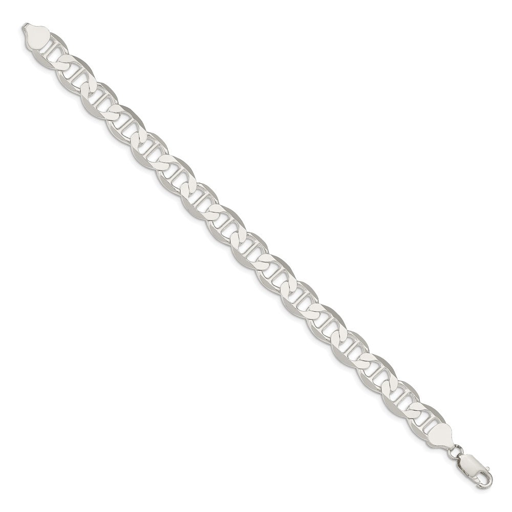 Sterling Silver 9.95mm Flat Anchor Chain 8 inches