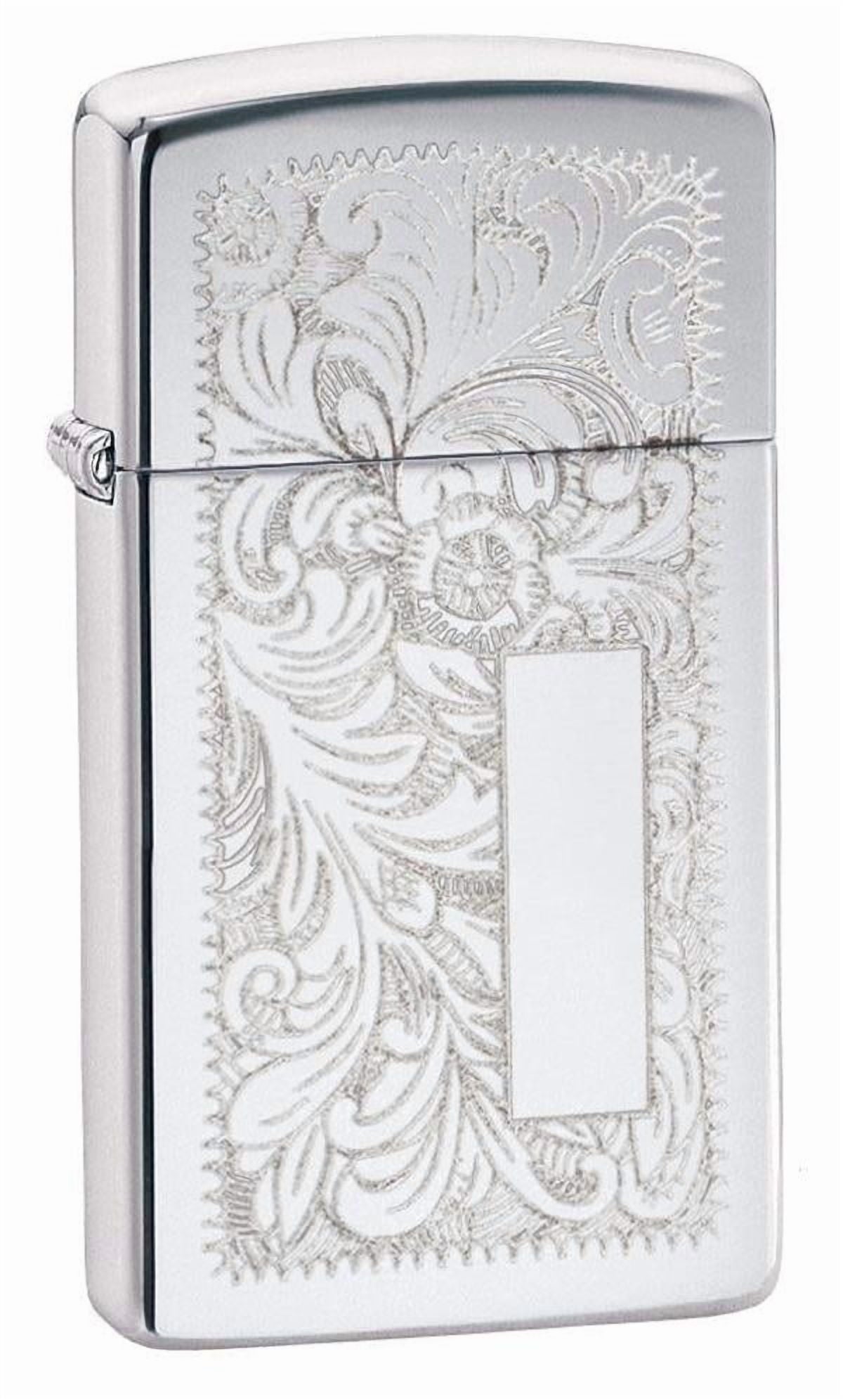 Zippo Slim High Polish Chrome Venetian Pocket Lighter