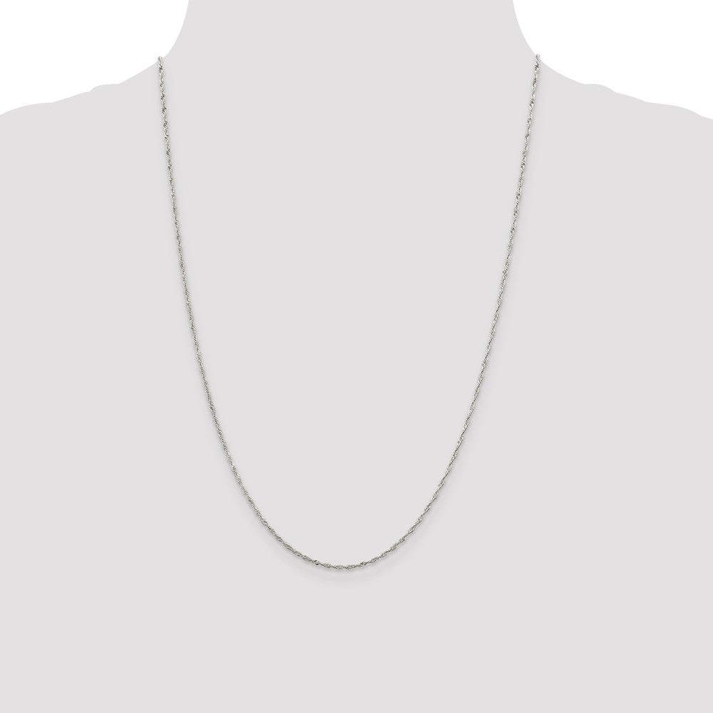 Sterling Silver 1.4mm Singapore Chain 24 Inches
