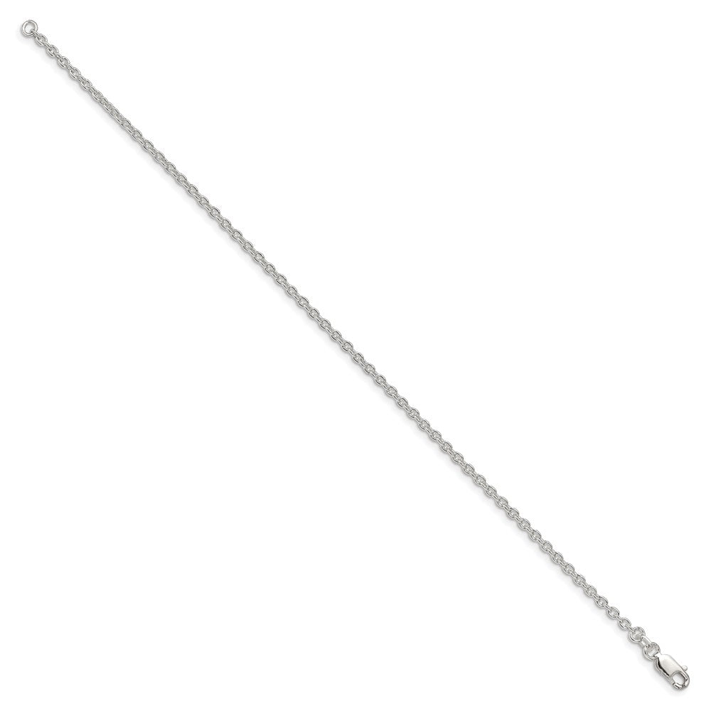 Sterling Silver 2.25mm Cable Chain 7 inches