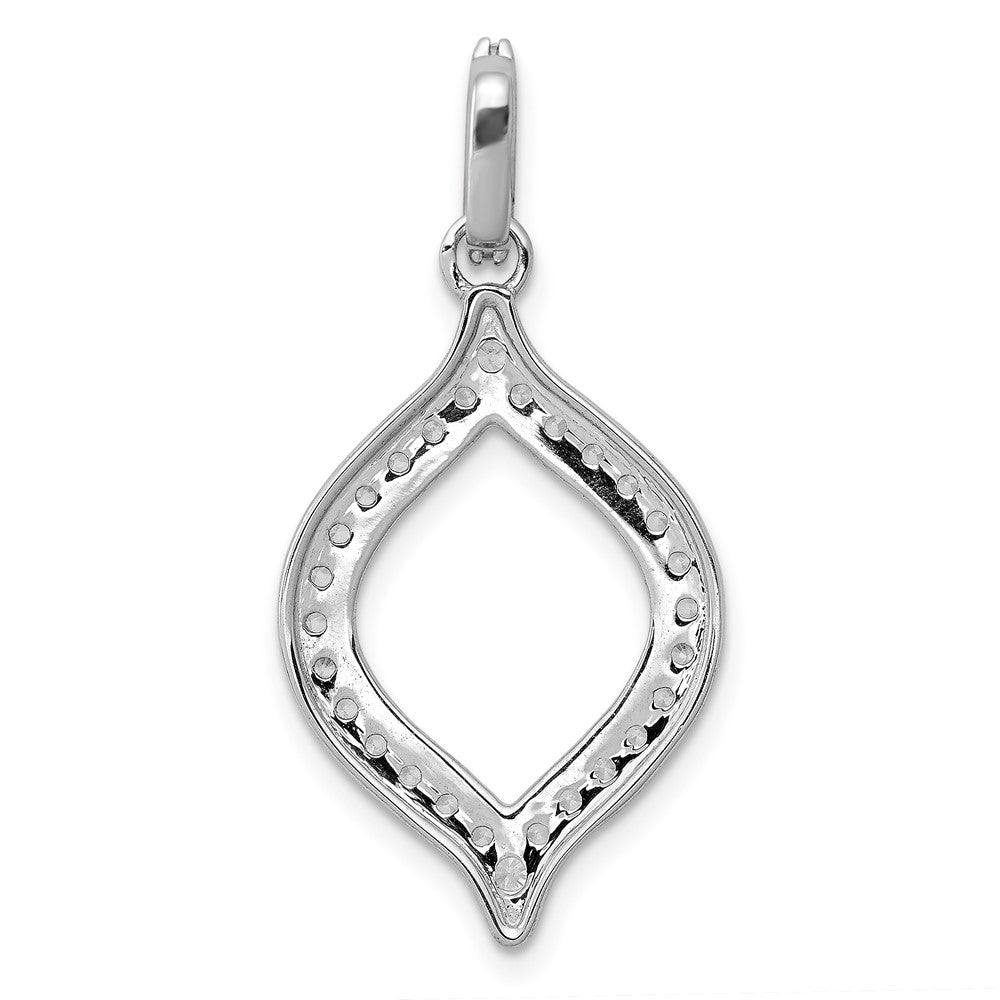 14k White Gold 1/2 carat Lab Grown Diamond VS/SI+ G+ Fancy Open Pendant