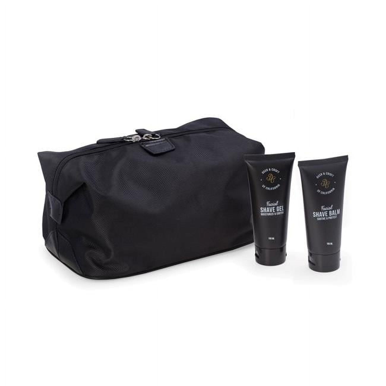 Black Travel Set - Facial Cleanser, Shave Gel and Balm