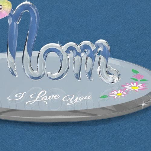 Glass Baron MOM I LOVE YOU with Butterfly Figurine
