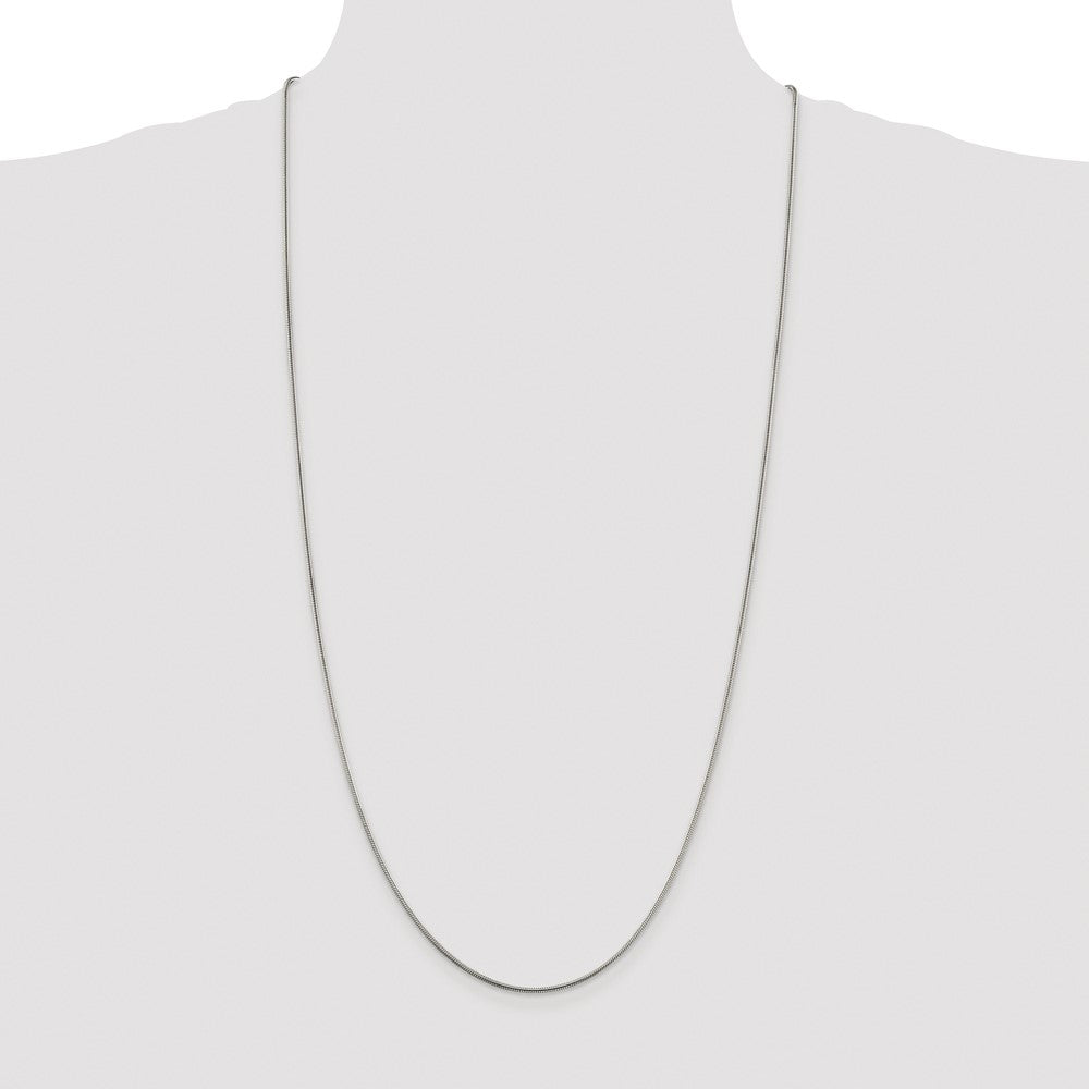 Sterling Silver Rhodium-plated 1.5mm Snake Chain