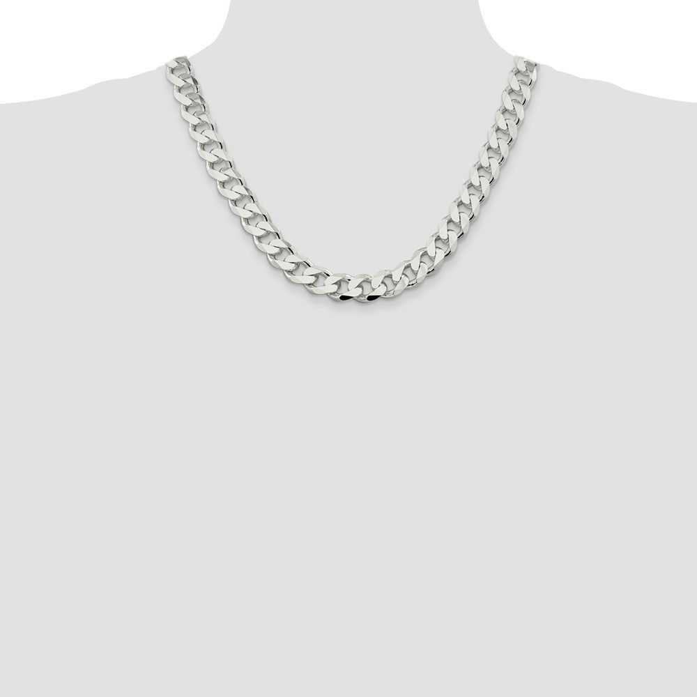Sterling Silver 13mm Curb Chain 20 Inches