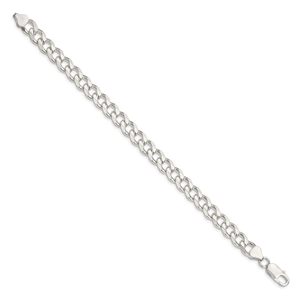 Sterling Silver 8.3mm Curb Chain 7 inches